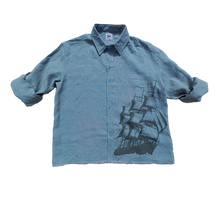 Load image into Gallery viewer, odyssey sea blue button up
